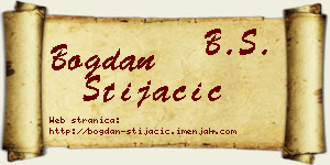 Bogdan Stijačić vizit kartica